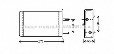 AVA QUALITY COOLING lc6064 -  Теплообменник, отопление салона